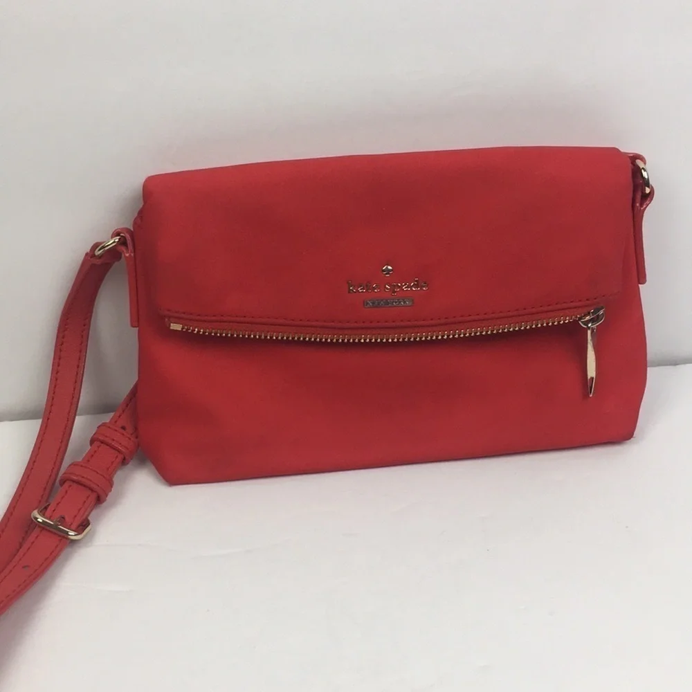 Kate Spade Carson Red Nylon Crossbody Purse